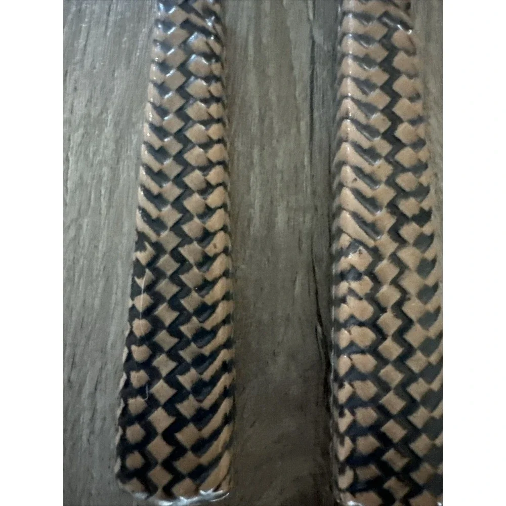 2 Cambridge Basket Weave Plastic & Stainless Steel Flatware CBS 167 Dinner Forks